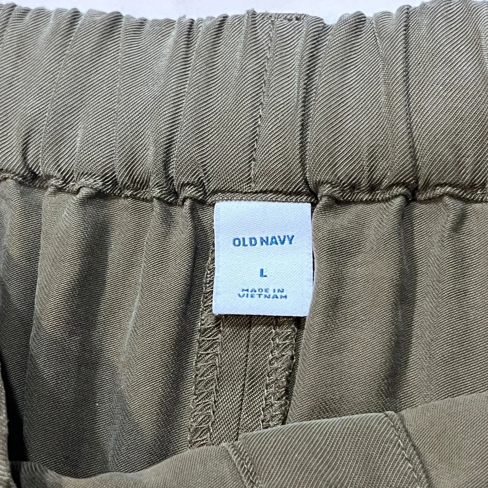 Old Navy Womens Olive Green Button Front Midi Skirt with Pockets Size L - Picture 2 of 10